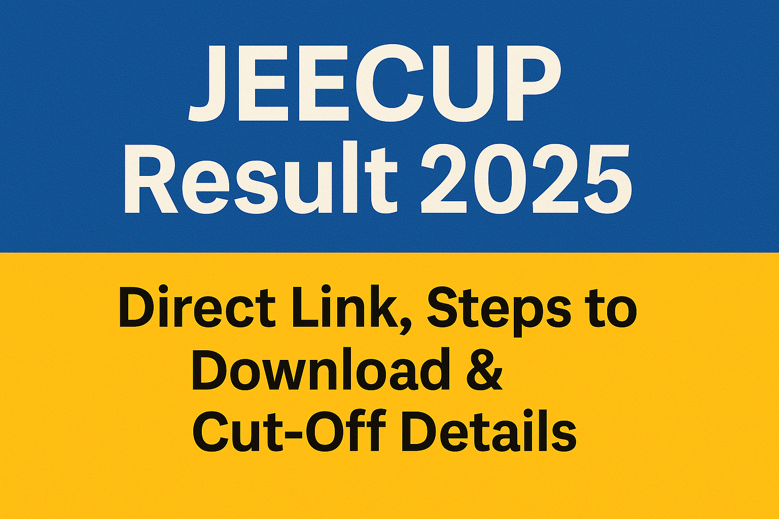 JEECUP Result 2025