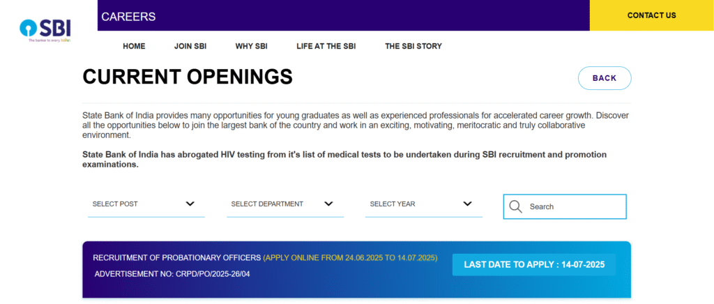SBI PO 2025 recruitment